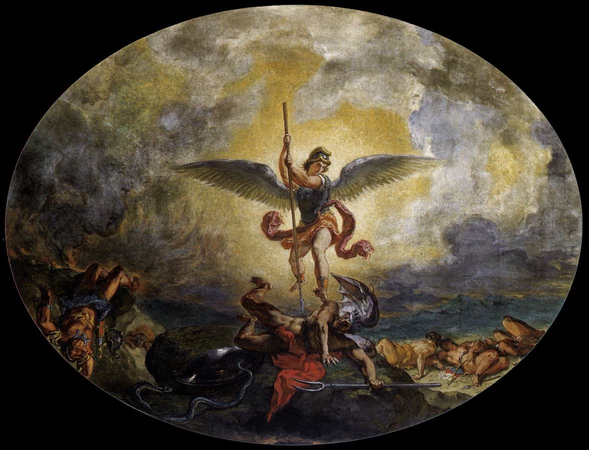 San Michele sconfigge il diavolo - Saint, Sulpice, Paris